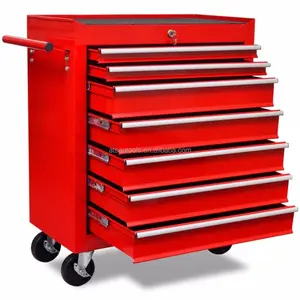 Carro de almacenamiento de herramientas con ruedas, carrito de herramientas para Taller, práctico y duradero, con 7 cajones