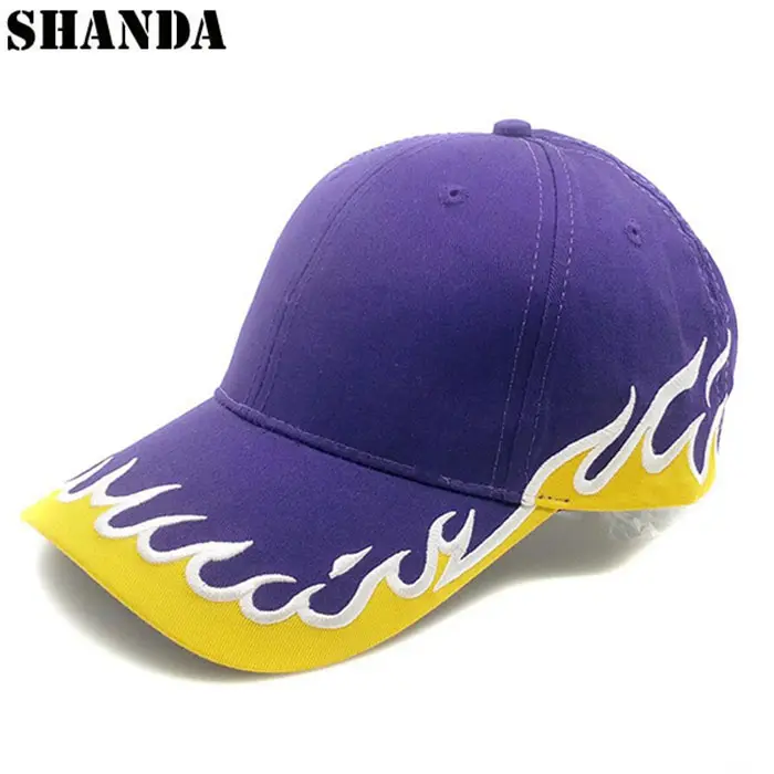 baseball cap flame embroidery match city sport f1 race caps hats