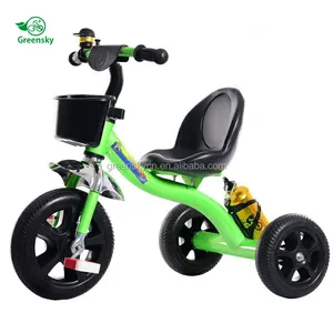 En çok satan çocuklar üç tekerlekli bisiklet 3-Wheel pedallı araba ile gidon güçlü egzersiz araba oyuncak çelik çerçeve PC malzeme Unisex