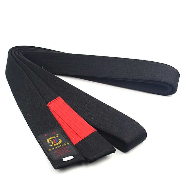 BJJ-Cinturón de cáñamo para artes marciales, cinturón bjj de color verde y amarillo