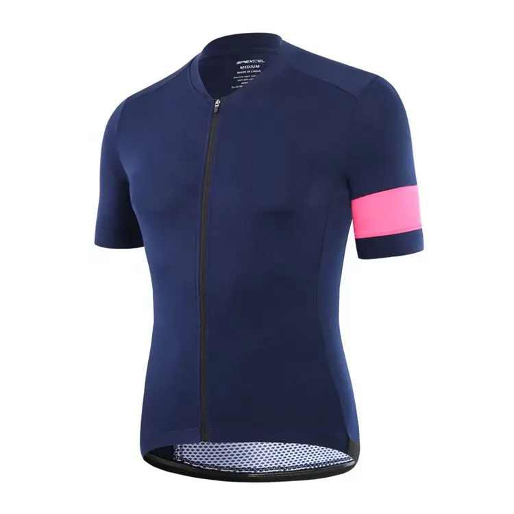 Maillot de Ciclismo de Color azul marino para equipos profesionales, ropa de ciclismo suave y fresca, Color rosa