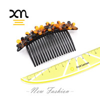 Peigne à cheveux en résine classique, broche avec fleurs acétate, coquille de tortue, peignes de mariée pour mariage, pinces à cheveux en plastique pour femmes
