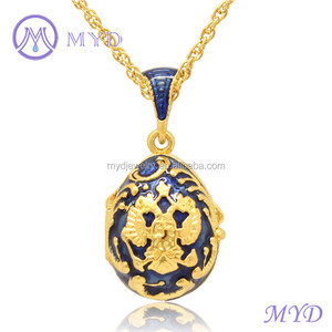 Colgante de Metal con diseño personalizado para el día de Pascua, joyería de moda, Color esmaltado, Escudo de brazos ruso, <span class=keywords><strong>collar</strong></span> con medallón - Product Image 6