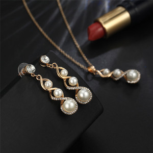 फैशन सोने के गहने सेट महिलाओं थोक NSXR-0294 - Product Image 3