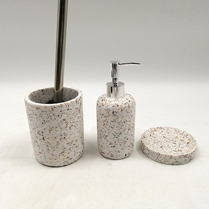 Round Shape Terrazzo Finish Bathroom Decorative Resin <strong>Soap</strong> Dish <strong>Soap</strong> <strong>Holder</strong> - Product Image 4