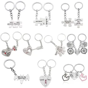 Key chain lover romantic 2020 Valentine's Day Gift Couple Keychains i love you heart keychain ring key chain eco-friendly