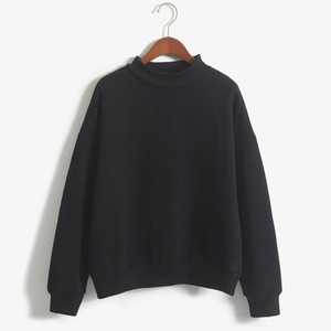 Sudadera de cuello redondo para mujer, Jersey informal holgado de colores caramelo, nuevo, barato - Product Image 6