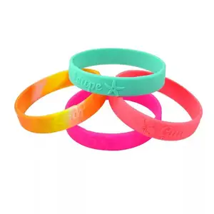 0,5 polegadas largura apenas gravado Silicone Wristband