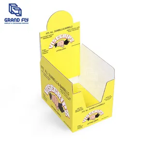 Custom Papier Gegolfd Display Stand Kartonnen Teller Retail Verpakking Pdq Gummy Display Box Snack Teller Display Doos