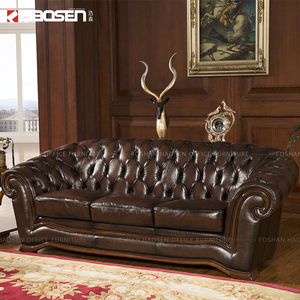 Di fascia alta stile Italiano s088 Metà di Cuoio Reale Solido Telaio In Legno divano mobili/soggiorno divano in pelle set di disegni - Product Image 2