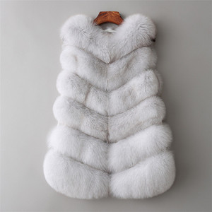 Manteau de fourrure de luxe pour femmes et filles, en Faux renard, vêtements <span class=keywords><strong>sans</strong></span> manches, doux, à la mode, <span class=keywords><strong>gilet</strong></span> d'extérieur, nouvelle collection 2021 - Product Image 5