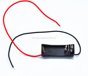 Singolo N Cellulare (UM-5 * 1) Nero di Plastica Supporto Della Batteria Con Filo di Piombo - Product Image 2