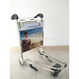 Chariot d'hôtel en acier inoxydable, bagage à 3 roues, OEM, chariot pour l'hôtel, nouvelle collection - Product Image 5