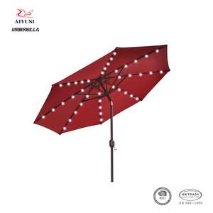 Uso al aire libre patio <span class=keywords><strong>Playa</strong></span> Grande techo led luz solar paraguas - Product Image 1