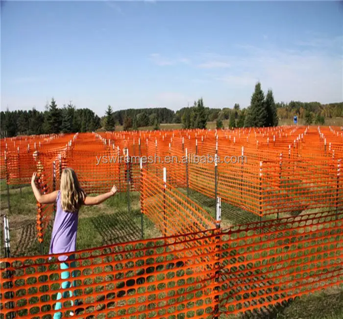 Weiß Schnee Zaun Orange Kunststoff Sicherheit Zaun Kunststoff Warnung Net