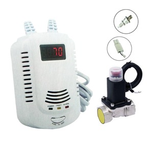 220VAC 12VDC Gas Detector LPG cảm biến rò rỉ với shut-off van - Product Image 1