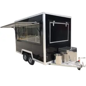 TUNE Mobile Chips Making Machine Selling Food Trailer Outdoor Street Food Trailer Cart