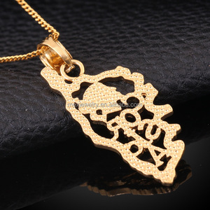 Dije de Oro de 18K con Forma de Mapa de la Isla de Córcega, Recuerdo Turístico de Francia, Diseño de Joyería - Product Image 2