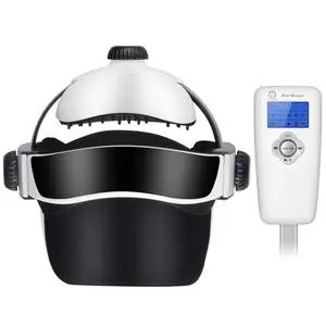 New beauty invention helmet vibration electric head massager with vibration + heat + music function