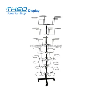 Metal iron 7 Tier hat cap hanging display stand