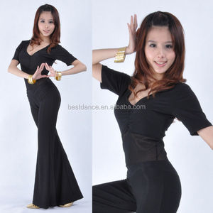 Maglioni semi garza di danza del ventre blusa Top Body suit <span class=keywords><strong>Costume</strong></span> - Product Image 2