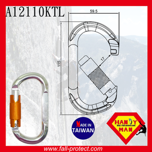 Mosquetón de Aluminio Tipo O con Cierre Giratorio de 25KN para Escalada de Montaña - Product Image 4