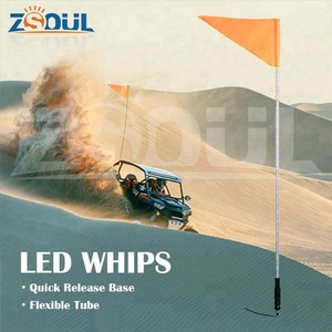 Llevó látigos antena bandera para Buggy UTV ATV LED advertencia LED iluminado solo Color uso en montaña <span class=keywords><strong>playa</strong></span> desierto - Product Image 2