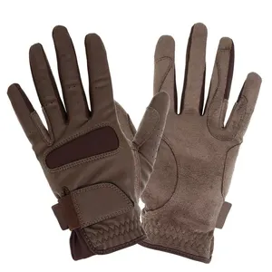 Toutes les tailles gants d'équitation gants d'équitation pour HOMME/FEMME été marron