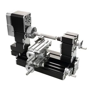 Latest 4-axis Rotary Miniature Lathe Big Power 60watt for hobbyist DIY model making, soft metal processing