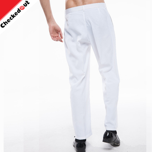 Precio de fábrica personalizada de alta calidad blanco <span class=keywords><strong>hotel</strong></span> camarero <span class=keywords><strong>restaurante</strong></span> hombres traje pantalón pantalón - Product Image 4