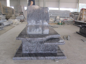 Синяя гранитная надгробия Vizag, цены на памятники ангела кладбища - Product Image 3