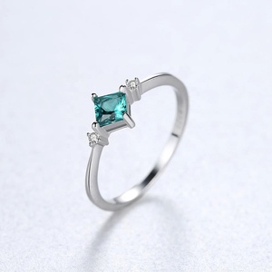 Anillos de Boda de Plata de Ley 925 CZCITY para Mujer, Color Oro Blanco, Anillos de Piedras Preciosas Sintéticas, Regalo de Joyería - Product Image 5