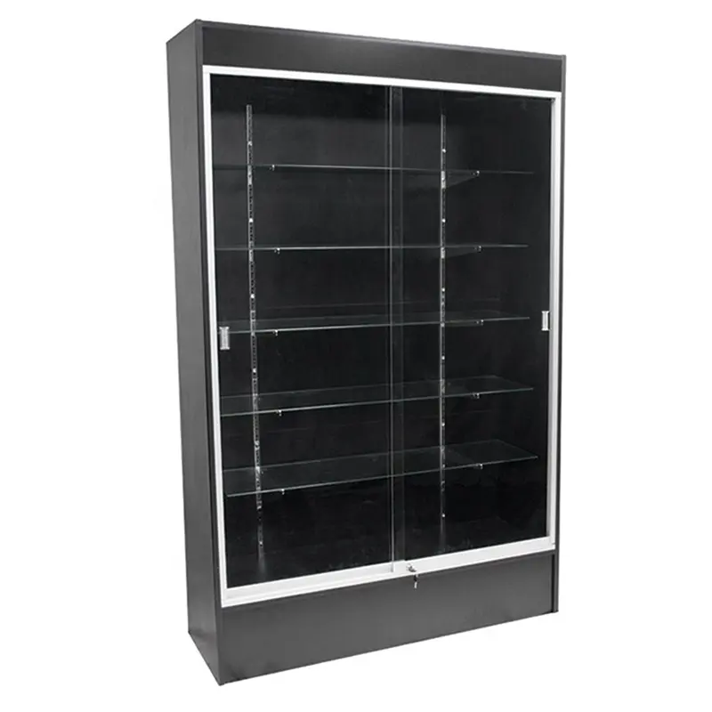 Wholesale retail store 48" full view wall wooden showcase wall display case for retail shops multipurpose display