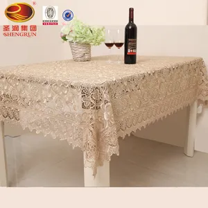 China 2020 hot sale embroidery table cloth tablecloth with lace