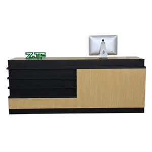 balcão de recepção utilizado para venda Suppliers-Móveis de madeira sólida para escritório, móveis usados para recepção à frente