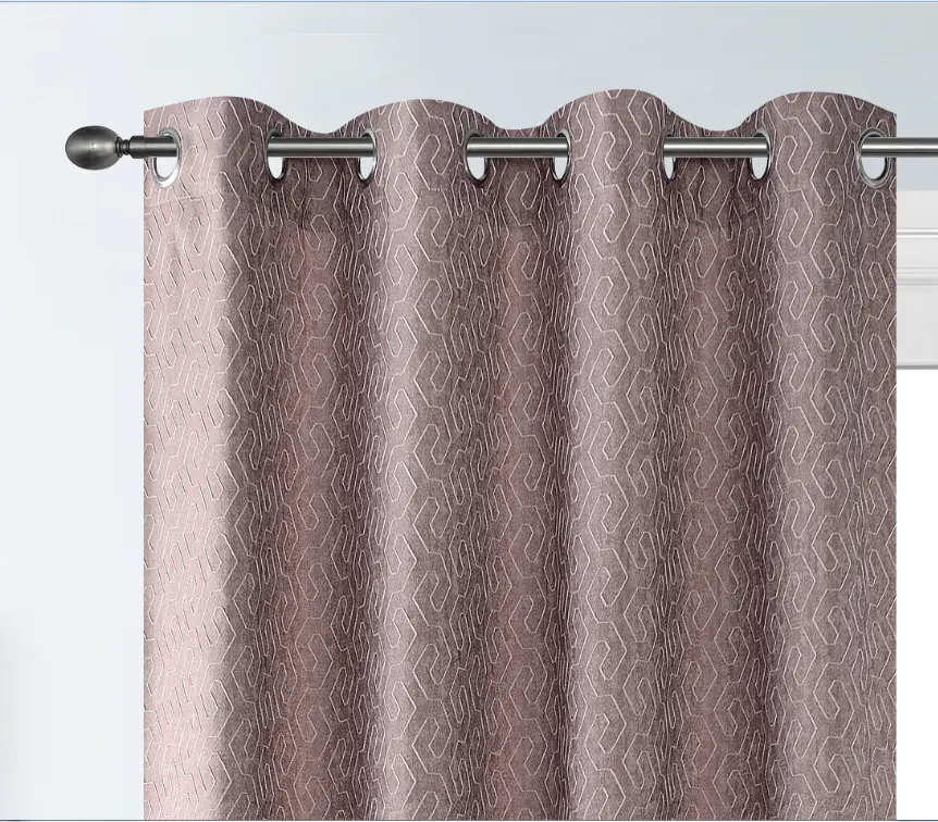 XXC geometric pattern jacquard curtain designs soft 100% polyester arabic curtains