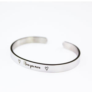 Personalizzato Incidere Braccialetti Dei Braccialetti Del Polsino Del Braccialetto di Coppia Regalo di Anniversario di Matrimonio Del Polsino Memoriale della Scrittura A Mano Del Braccialetto gioiello - Product Image 3