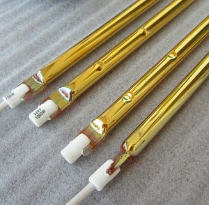 <strong>Quartz</strong> <strong>Halogen</strong> IR <strong>Lamps</strong> 1500W 235V with Gold Color - Product Image 2