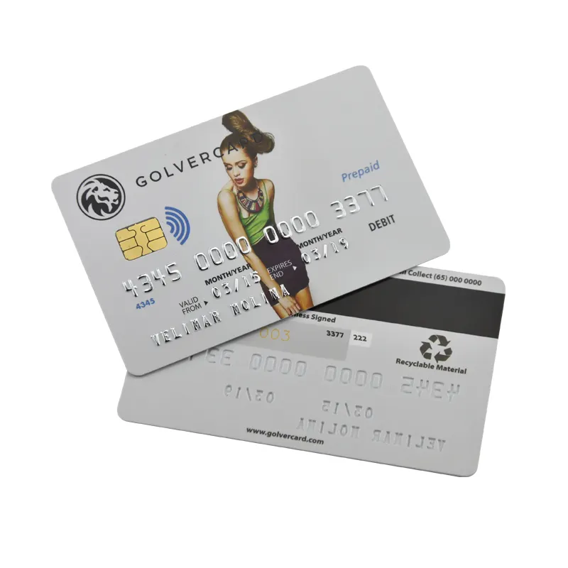 カスタマイズされたRFID ICカードキャッシュレス支払いスマートPVC磁気RFIDコンタクトカード