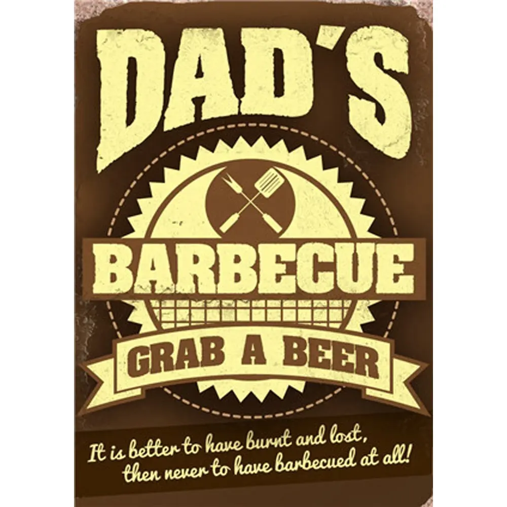 Letrero vintage personalizado, cartel decorativo para puerta de barbacoa, artesanías de Metal de estaño, gran oferta