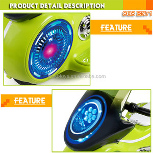 Elektrikli motosiklet sürme çocuklar araba hafif müzik ile - Product Image 6
