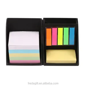 Promotie Gift Opvouwbare Cube Box Sticky Memo Notes Set Met Pen Houder