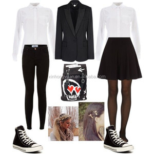 Set completo uniforme da <span class=keywords><strong>insegnante</strong></span> di scuola con Blazer, camicia, pantaloni e gonna - Product Image 2