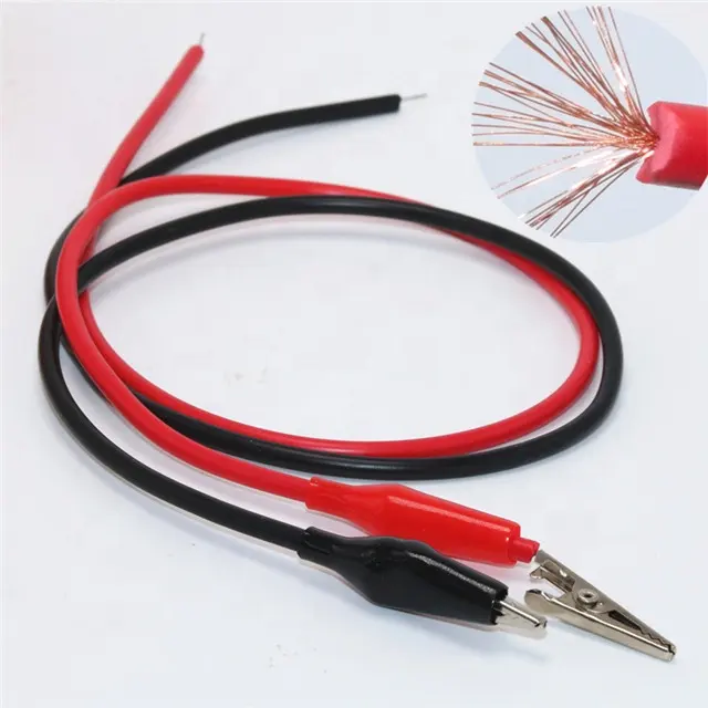 12V alligator clip cable test leads Metal Alligator clip to dc power male plug connector cable Wholesale