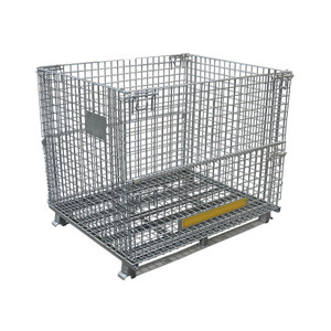Yüksek kaliteli galvanizli katlanabilir metal tel örgü kafes palet bin kutu - Product Image 5