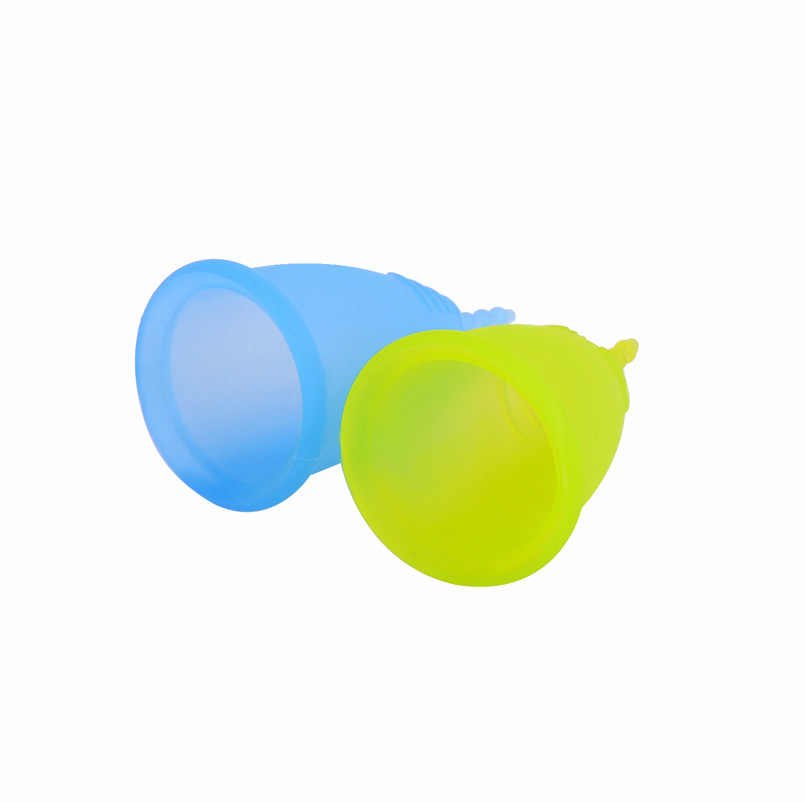 2021 оптовая продажа, Новое поступление, органический многоразовый размер логотипа на заказ, медицинская 100% силиконовая складная красочная менструальная чаша для девочек