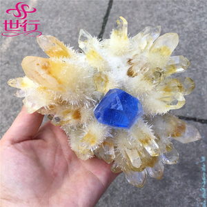 Cluster di <span class=keywords><strong>Quarzo</strong></span> <span class=keywords><strong>Citrino</strong></span> Verde/Giallo, Cristallo Fantasma per Decorazione d'Interni - Product Image 1