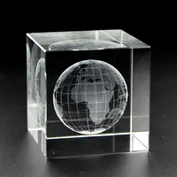 Günstige 3D laser geätzte leere k9 Kristall block Glas würfel zum Gravieren mit hoher Qualität