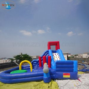 Vendita calda gonfiabile <span class=keywords><strong>salto</strong></span> gonfiabile scivolo blu rimbalzante <span class=keywords><strong>con</strong></span> <span class=keywords><strong>ostacoli</strong></span> e piscina per parco all'aperto - Product Image 5