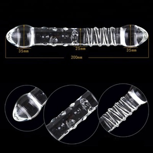 Unisexe Double Ended Dildo Sex Toy Pénis <span class=keywords><strong>Gay</strong></span> ou Femmes Gode En Verre - Product Image 6